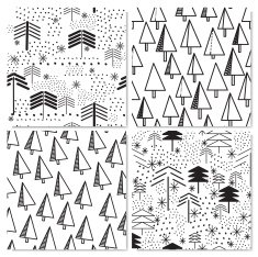 New Year seamless patterns Christmas tree