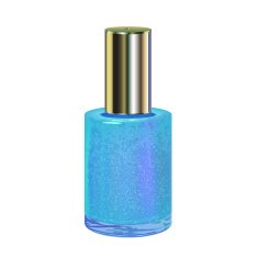 Nail polish with silver cap on a white background Vector N7