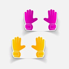 realistic design element gloves N41