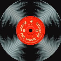 Retro vinyl record poster