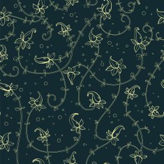 pattern with exotic flowers N4