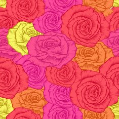 Seamless pattern with roses N26