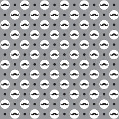 Mustache seamless pattern N8