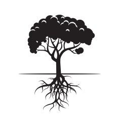 Tree and Roots Vector Illustration N5