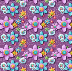 seamless pattern of buttons in the shape flowers N2