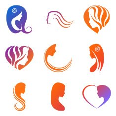 Set for Beauty company logo Vector N3