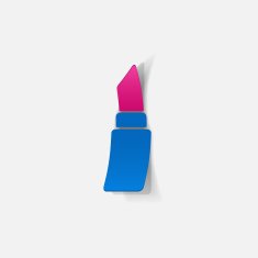 Realistic paper sticker lipstick N7