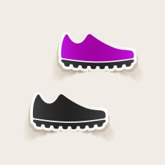 realistic design element sneakers N80