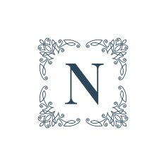 Flourish logo template ornament label N8