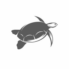 Sea turtle in the water vector illustration