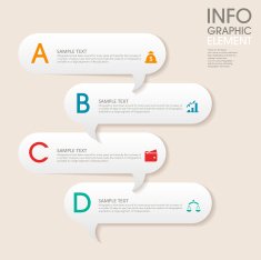 modern vector abstract step lable infographic elements N32