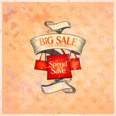 Big sale retro design template