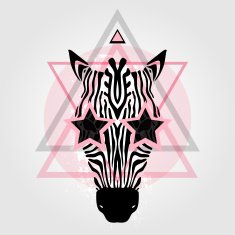 Zebra head Tribal pattern N4