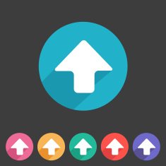 Flat game graphics icon arrow up