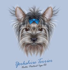 Vector Portrait of a Domestic Dog N2