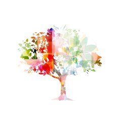 Abstract colorful vector tree