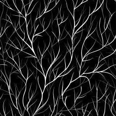 beautiful monochrome black and white seamless background with tree branches N2