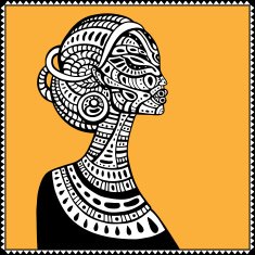 Profile of beautiful African woman N10