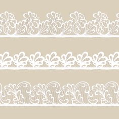 Set of lace vector borders N3