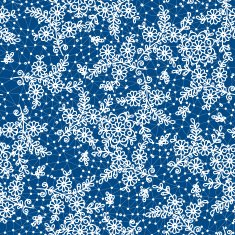 lace pattern blue snow