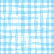 Vector seamless pattern with square hand drawn texture Blue checkered