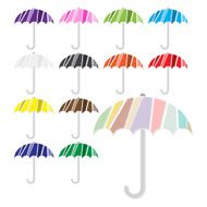Vector set of umbrella icon