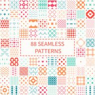 Mega set of 88 geometric universal different seamless decorative patterns N2