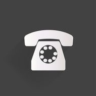 Retro telephone web icon N5