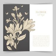 Card template with floral N5