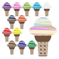 Vector set of ice cream icon N3