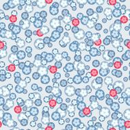 Blue flowers pattern N8