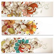 Business cards set with swirls for design