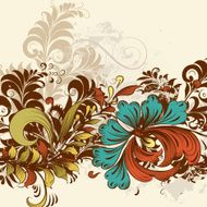 Beautiful fashion vector pattern with flowers