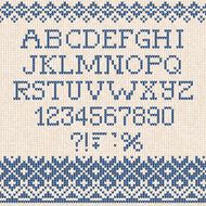 Christmas Font Scandinavian style seamless knitted ornament pat N2