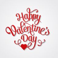 Happy Valentine&#039;s Day Vintage Card With Lettering N2