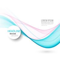 Abstract curved lines background Template brochure design N25