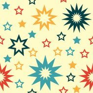Retro star seamless pattern N2