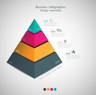 abstract Pyramid type infographic elements vector N3