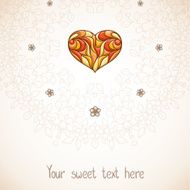 Romantic placecard with heart N2