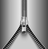 Steel zipper