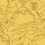 Hand drawn clothes seamless N2