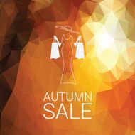 Autumn sale poster Special offer promotion Fashion discounts banner with