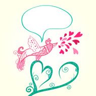 Bird and heart decoration N5