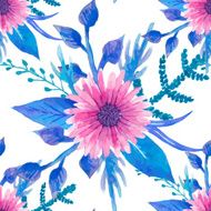 Watercolor seamless floral pattern N13