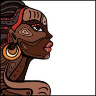 Profile of beautiful African woman N13