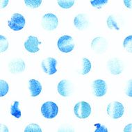 Watercolor seamless dots pattern
