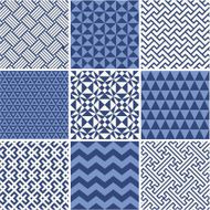 set of monochrome geometric ornaments