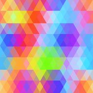 Abstract hipsters seamless pattern with bright colored rhombus rainbow color