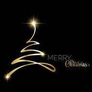 Merry Christmas tree greeting card Paper design N2