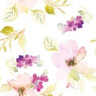 Watercolor flower pattern N119